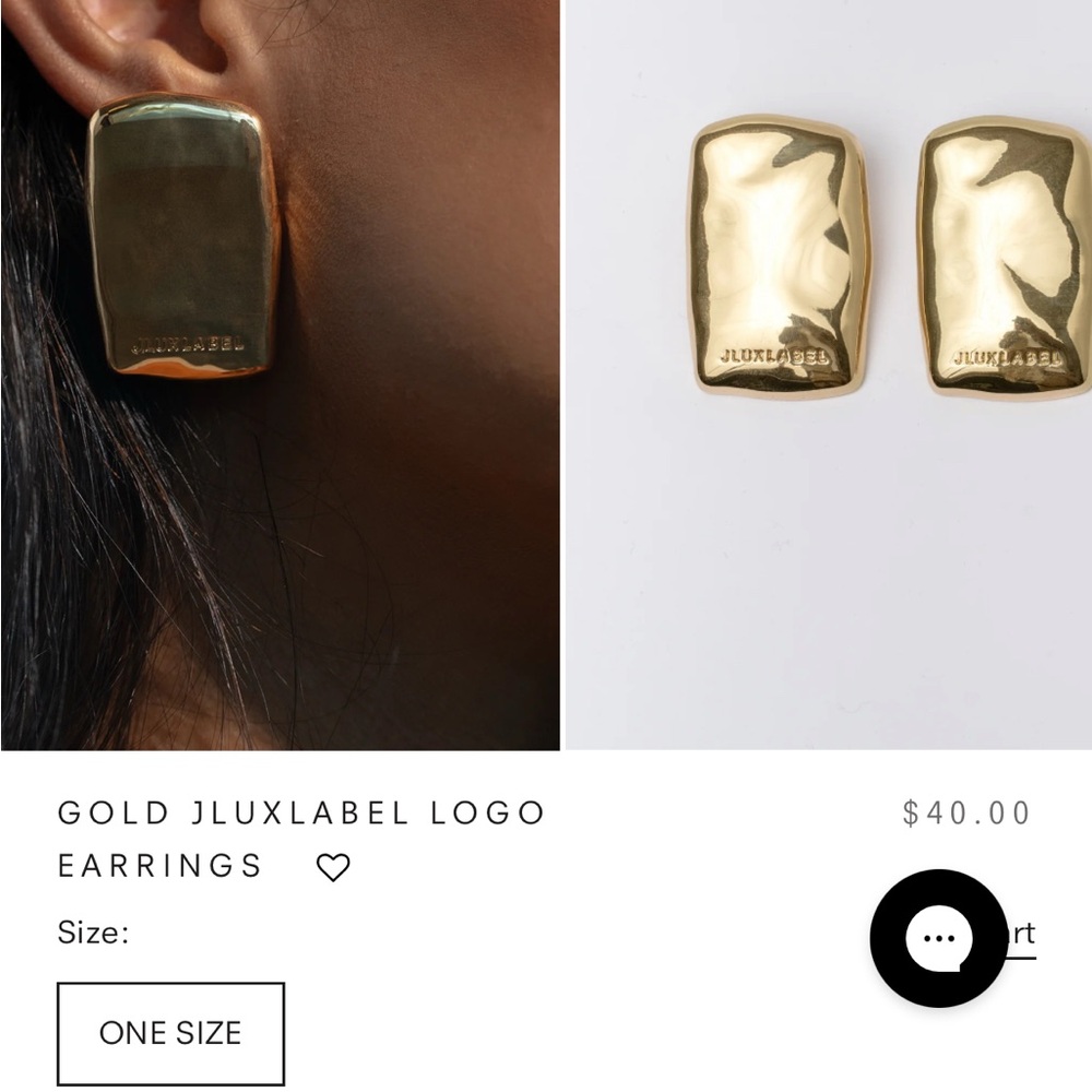 JLUXLABEL Gold Statement Earrings